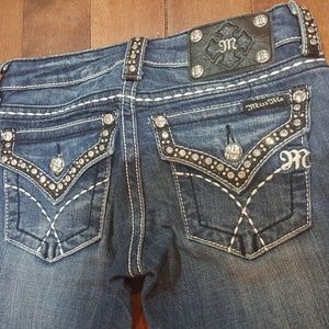 MISS ME Low Rise Bootcut Jeans, size 24